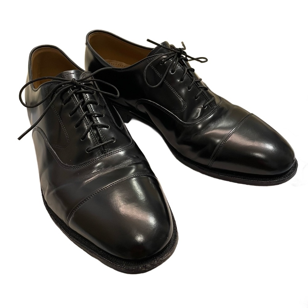 Johnston And Murphy Melton Cap Toe Shoes Mens 10.5 3E Dress Business Formal Wide